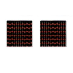 Red Silver Background Electric Cufflinks (square)