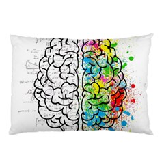 Brain Mind Psychology Idea Drawing Pillow Case (two Sides) by Wegoenart