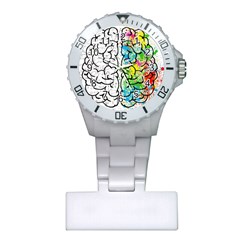 Brain Mind Psychology Idea Drawing Plastic Nurses Watch by Wegoenart