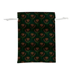 Orange Rose Wallpaper Pattern Lightweight Drawstring Pouch (m) by Wegoenart