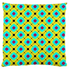 Pattern Tiles Square Design Modern Large Flano Cushion Case (two Sides) by Wegoenart