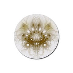 Fractal Fantasy Background Pattern Rubber Round Coaster (4 pack) 