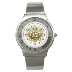 Fractal Fantasy Background Pattern Stainless Steel Watch