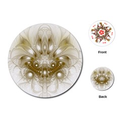 Fractal Fantasy Background Pattern Playing Cards Single Design (Round)