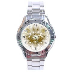 Fractal Fantasy Background Pattern Stainless Steel Analogue Watch