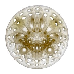 Fractal Fantasy Background Pattern Ornament (Round Filigree)