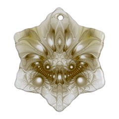 Fractal Fantasy Background Pattern Snowflake Ornament (Two Sides)