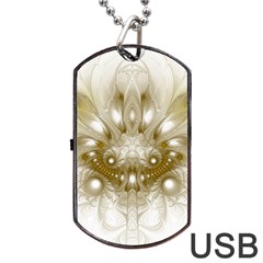 Fractal Fantasy Background Pattern Dog Tag USB Flash (One Side)