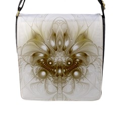 Fractal Fantasy Background Pattern Flap Closure Messenger Bag (L)