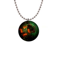 Space Cosmos Galaxy Universe Sky 1  Button Necklace by Wegoenart