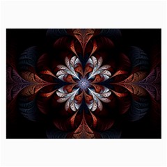 Fractal Flower Fantasy Floral Large Glasses Cloth by Wegoenart