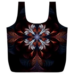 Fractal Flower Fantasy Floral Full Print Recycle Bag (xxl)