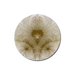 Fractal Abstract Pattern Background Rubber Round Coaster (4 pack) 