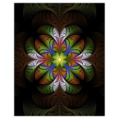 Fractal Flower Fantasy Pattern Drawstring Bag (small) by Wegoenart