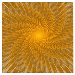 Fractal Abstract Background Pattern Gold Golden Yellow Wooden Puzzle Square