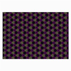 Wallpaper Floral Pattern Purple Large Glasses Cloth (2 Sides) by Wegoenart