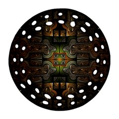 Fractal Fantasy Mystic Design Round Filigree Ornament (two Sides)