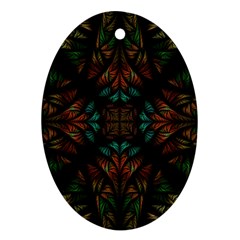 Fractal Fantasy Design Texture Ornament (Oval)