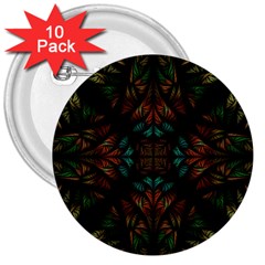 Fractal Fantasy Design Texture 3  Buttons (10 pack) 