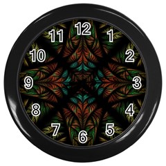 Fractal Fantasy Design Texture Wall Clock (Black)