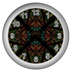 Fractal Fantasy Design Texture Wall Clock (Silver)