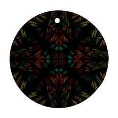 Fractal Fantasy Design Texture Round Ornament (Two Sides)