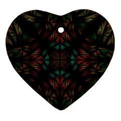 Fractal Fantasy Design Texture Heart Ornament (Two Sides)
