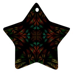 Fractal Fantasy Design Texture Star Ornament (Two Sides)