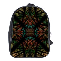 Fractal Fantasy Design Texture School Bag (Large)