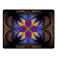 Fractal Flower Fantasy Floral Double Sided Fleece Blanket (small)  by Wegoenart