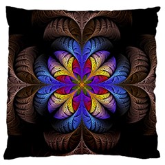 Fractal Flower Fantasy Floral Standard Flano Cushion Case (two Sides) by Wegoenart