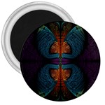 Art Abstract Fractal Pattern 3  Magnets Front