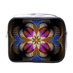 Fractal Flower Fantasy Pattern Mini Toiletries Bag (one Side)