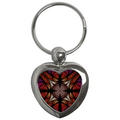 Ornament Decorative Floral Design Key Chain (heart) by Wegoenart