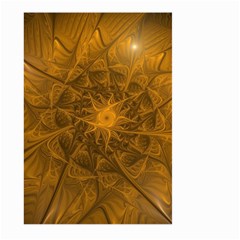 Fractal Flower Floral Gold Pattern Large Garden Flag (two Sides) by Wegoenart