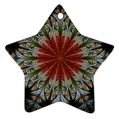 Fractal Floral Fantasy Flower Ornament (star) by Wegoenart