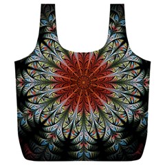 Fractal Floral Fantasy Flower Full Print Recycle Bag (xxxl)