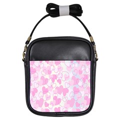 Valentine Background Hearts Bokeh Girls Sling Bag by Nexatart