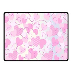 Valentine Background Hearts Bokeh Fleece Blanket (small) by Nexatart