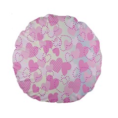 Valentine Background Hearts Bokeh Standard 15  Premium Round Cushions by Nexatart