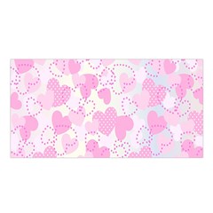 Valentine Background Hearts Bokeh Satin Shawl by Nexatart