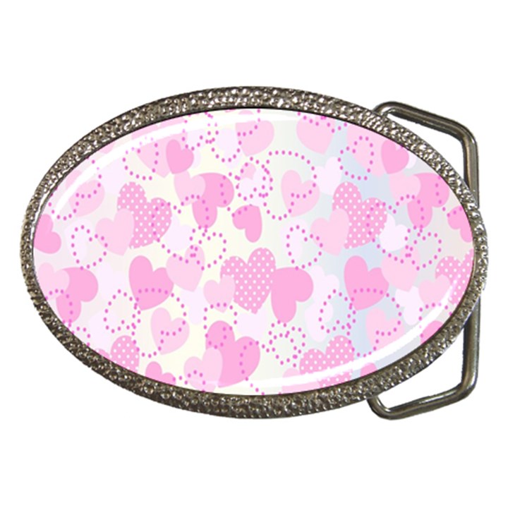 Valentine Background Hearts Bokeh Belt Buckles