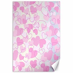 Valentine Background Hearts Bokeh Canvas 24  X 36  by Nexatart