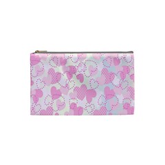Valentine Background Hearts Bokeh Cosmetic Bag (small) by Nexatart