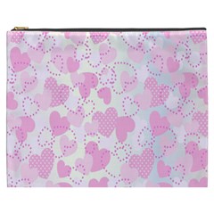 Valentine Background Hearts Bokeh Cosmetic Bag (xxxl) by Nexatart