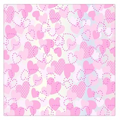 Valentine Background Hearts Bokeh Large Satin Scarf (square)