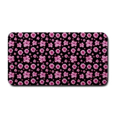 Pink And Black Floral Collage Print Medium Bar Mats by dflcprintsclothing