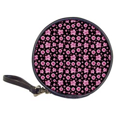 Pink And Black Floral Collage Print Classic 20-cd Wallets by dflcprintsclothing