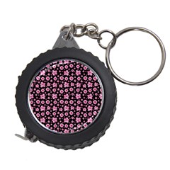 Pink And Black Floral Collage Print Measuring Tape by dflcprintsclothing