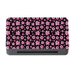 Pink And Black Floral Collage Print Memory Card Reader With Cf